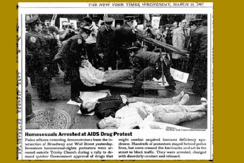 AIDS Protestors Arrested 03 1987